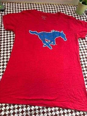 SMU football Mustang big Mascot Red T-Shirt